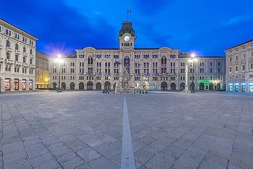 Italy-Trieste-Piazza Unita dItalia at dawn Art Print